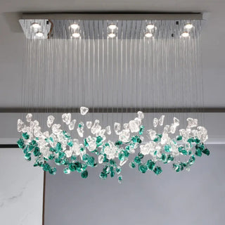 CRISLA Green and Transparent Crystal Ceiling Light – view 3