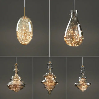 DUROUTYGE Copper and Glass Modern Ceiling Light – view 11
