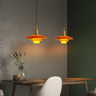 DANIKIT Danish Kitchen Pendant Ceiling Light in White or Orange – view 2