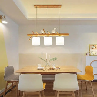RAVIN Decorative Wood Birds Ceiling Light – view 2
