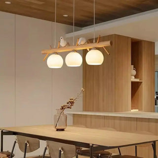 RAVIN Decorative Wood Birds Ceiling Light – view 1