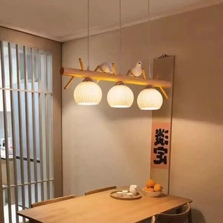 RAVIN Decorative Wood Birds Ceiling Light – view 4