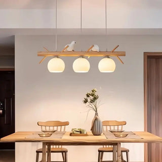RAVIN Decorative Wood Birds Ceiling Light – view 3