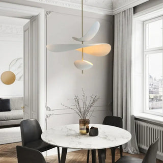 Designer airy pendant lamp, organic sculptural floating ceiling hanging light