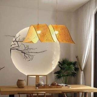 LAMBOUY Natural Bamboo Braid Ceiling Light – view 1