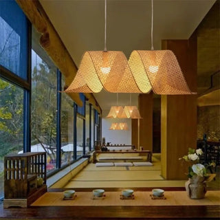 LAMBOUY Natural Bamboo Braid Ceiling Light – view 4