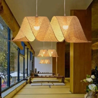LAMBOUY Natural Bamboo Braid Ceiling Light – view 5