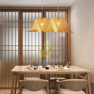 LAMBOUY Natural Bamboo Braid Ceiling Light – view 2