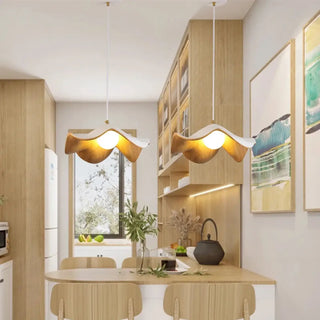 COLINAR Modern Wavy Wood Design Ceiling Light – view 4