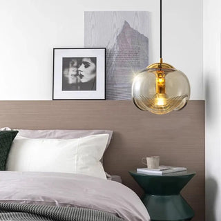 DENAH Glass Ball Ceiling Light in Gilded and Black – view 1