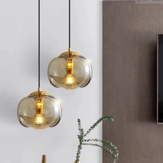 DENAH Glass Ball Ceiling Light in Gilded and Black – view 3