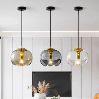 DENAH Glass Ball Ceiling Light in Gilded and Black – view 4