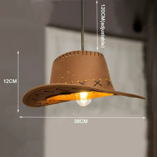 Suspension hat ceiling lamp — rustic soft diffused pendant fixture