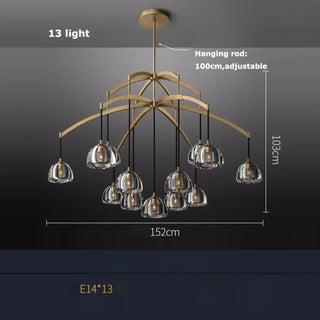 Designer smoked tinted glass pendant lamp, contemporary hanging ceiling fixture