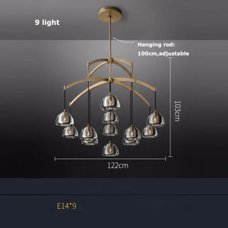 Smoked glass ceiling pendant light, designer tinted shade, modern lamp decor