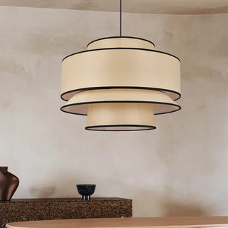 DOSPOTUS Contemporary Beige Fabric Ceiling Light – view 6