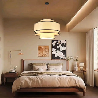 DOSPOTUS Contemporary Beige Fabric Ceiling Light – view 4