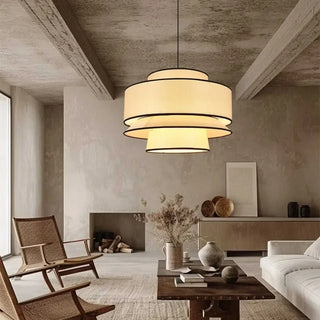 DOSPOTUS Contemporary Beige Fabric Ceiling Light – view 5