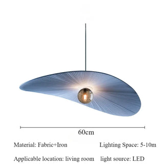 Contemporary textile pendant lamp, soft diffuser fabric ceiling hanging light