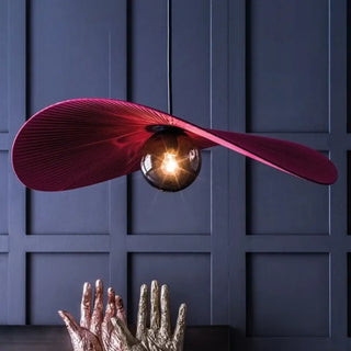 Contemporary fabric pendant lamp, soft textile diffuser ceiling hanging light