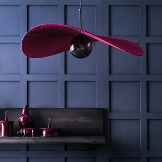 Fabric pendant light, contemporary suspension with soft textile diffuser ceiling