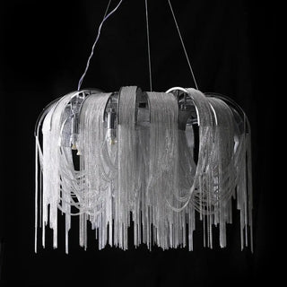 Colgante de oro: lámpara colgante de diseño con guirnalda de luces iluminadas