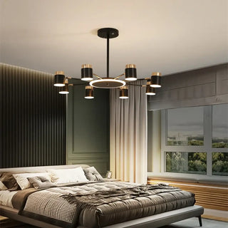REDORE Elegant Metal Black Golden Ceiling Light – view 1