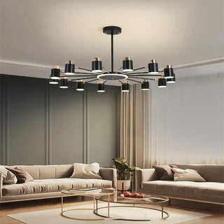 REDORE Elegant Metal Black Golden Ceiling Light – view 5