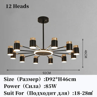REDORE Elegant Metal Black Golden Ceiling Light – view 10