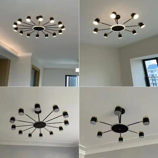 REDORE Elegant Metal Black Golden Ceiling Light – view 6