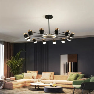REDORE Elegant Metal Black Golden Ceiling Light – view 3