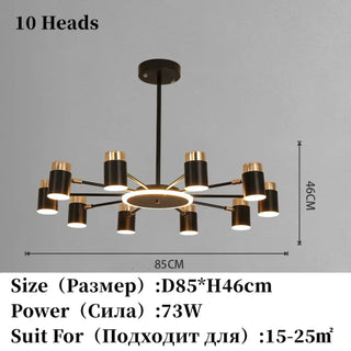 REDORE Elegant Metal Black Golden Ceiling Light – view 8