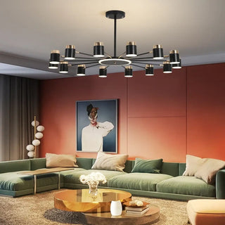 REDORE Elegant Metal Black Golden Ceiling Light – view 4