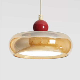 JOLINA Elegant Glass and Wood Ceiling Light – view 3