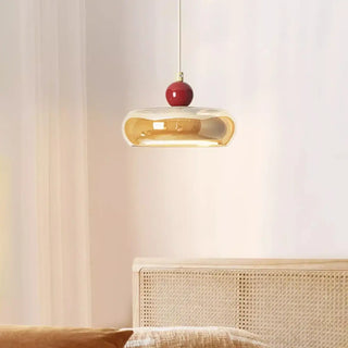 JOLINA Elegant Glass and Wood Ceiling Light – view 1