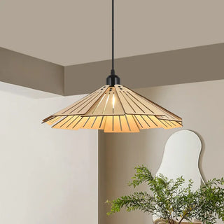 LANILA Natural Wood Blueprint Design Ceiling Light – view 2