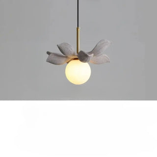 KALYX Stylized Flower Opaline Globe Ceiling Light – view 9