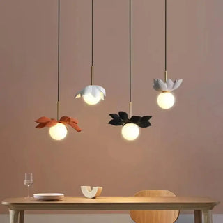KALYX Stylized Flower Opaline Globe Ceiling Light – view 2