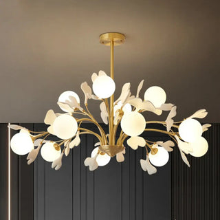 LEVITS Floral Gilded Metal Design Ceiling Light – view 3