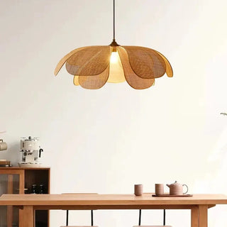 FORDINA Floral Braided Rattan Design Ceiling Light – view 2
