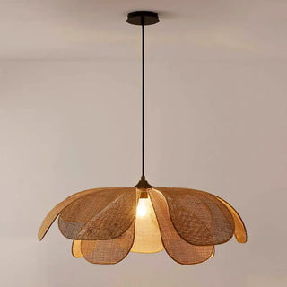 FORDINA Floral Braided Rattan Design Ceiling Light – view 4