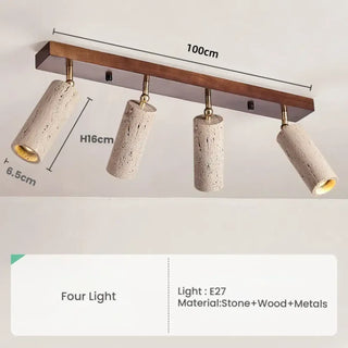 VACACE Industrial Stone and Metal Design Ceiling Light – view 5