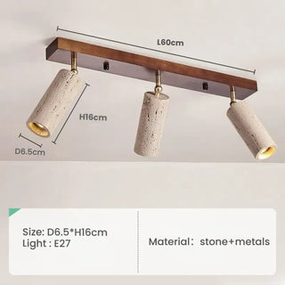 VACACE Industrial Stone and Metal Design Ceiling Light – view 4
