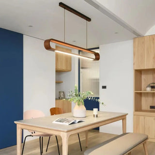 LINELO Linear Natural Wood Ceiling Light – view 1