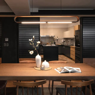 LINELO Linear Natural Wood Ceiling Light – view 3