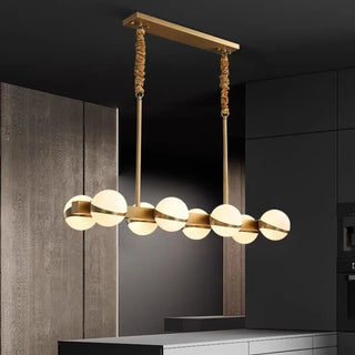 LUREA Linear Golden and Rope Design Ceiling Light – view 3