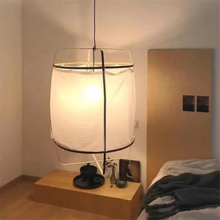 LANTI Minimalist White Fabric Ceiling Light – view 2
