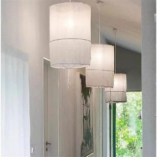 LANTI Minimalist White Fabric Ceiling Light – view 5