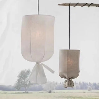 LANTI Minimalist White Fabric Ceiling Light – view 6