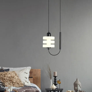 MAINAH Minimalist White Glass Ceiling Light – view 2